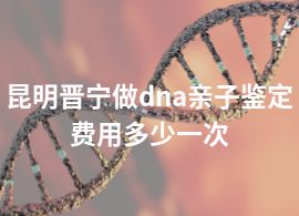 昆明晋宁做dna亲子鉴定费用多少一次