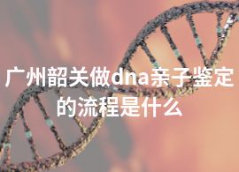 广州韶关做dna亲子鉴定的流程是什么