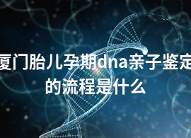 厦门胎儿孕期dna亲子鉴定的流程是什么