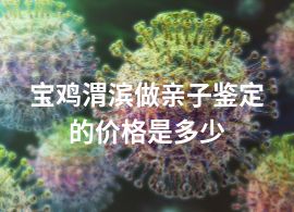 宝鸡渭滨做亲子鉴定的价格是多少