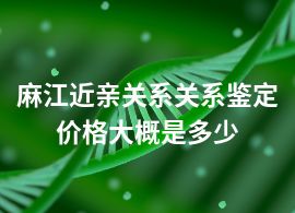 麻江近亲关系关系鉴定价格大概是多少