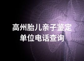 高州胎儿亲子鉴定单位电话查询