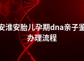 淮安淮安胎儿孕期dna亲子鉴定办理流程