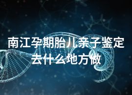 南江孕期胎儿亲子鉴定去什么地方做