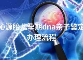 沁源胎儿孕期dna亲子鉴定办理流程