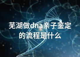 芜湖做dna亲子鉴定的流程是什么