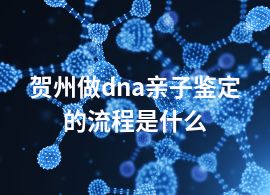 贺州做dna亲子鉴定的流程是什么