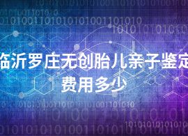 临沂罗庄无创胎儿亲子鉴定费用多少