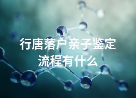 行唐落户亲子鉴定流程有什么