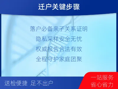 宝鸡麟游-迁户落户亲子鉴定-检测流程