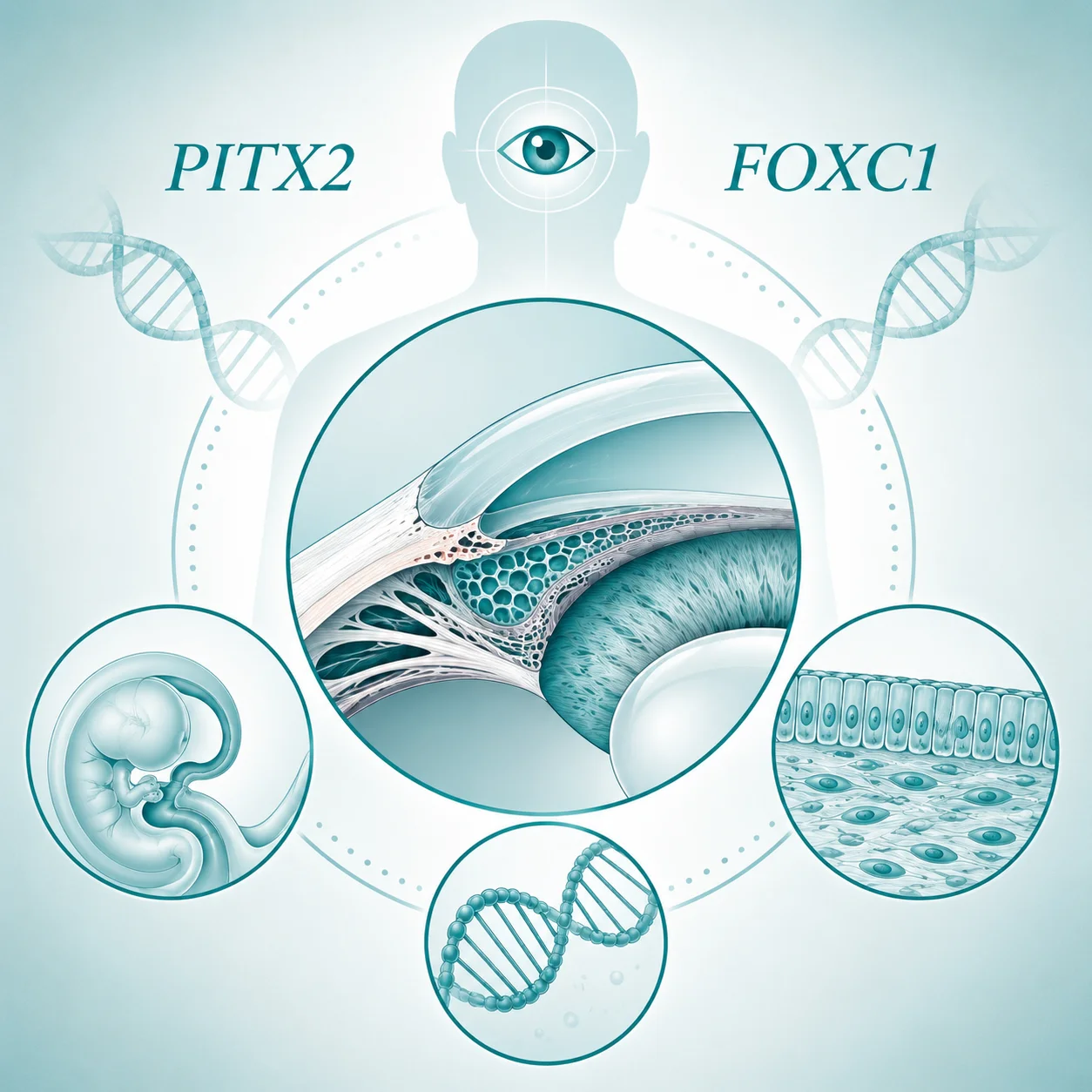 Axenfeld-Rieger 综合征 - 眼睛前房角示意图