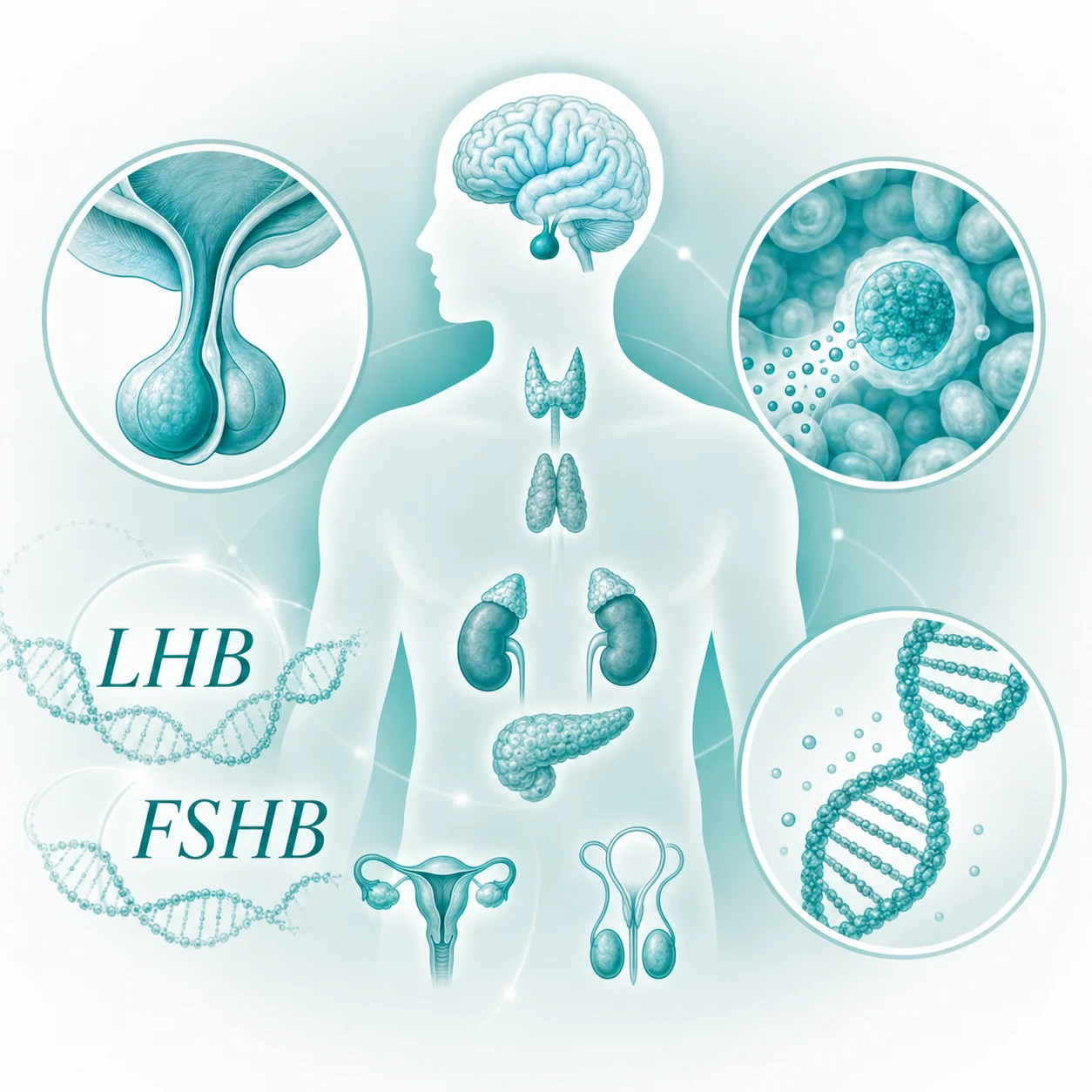 低促性腺素性功能减退症 - 内分泌系统示意