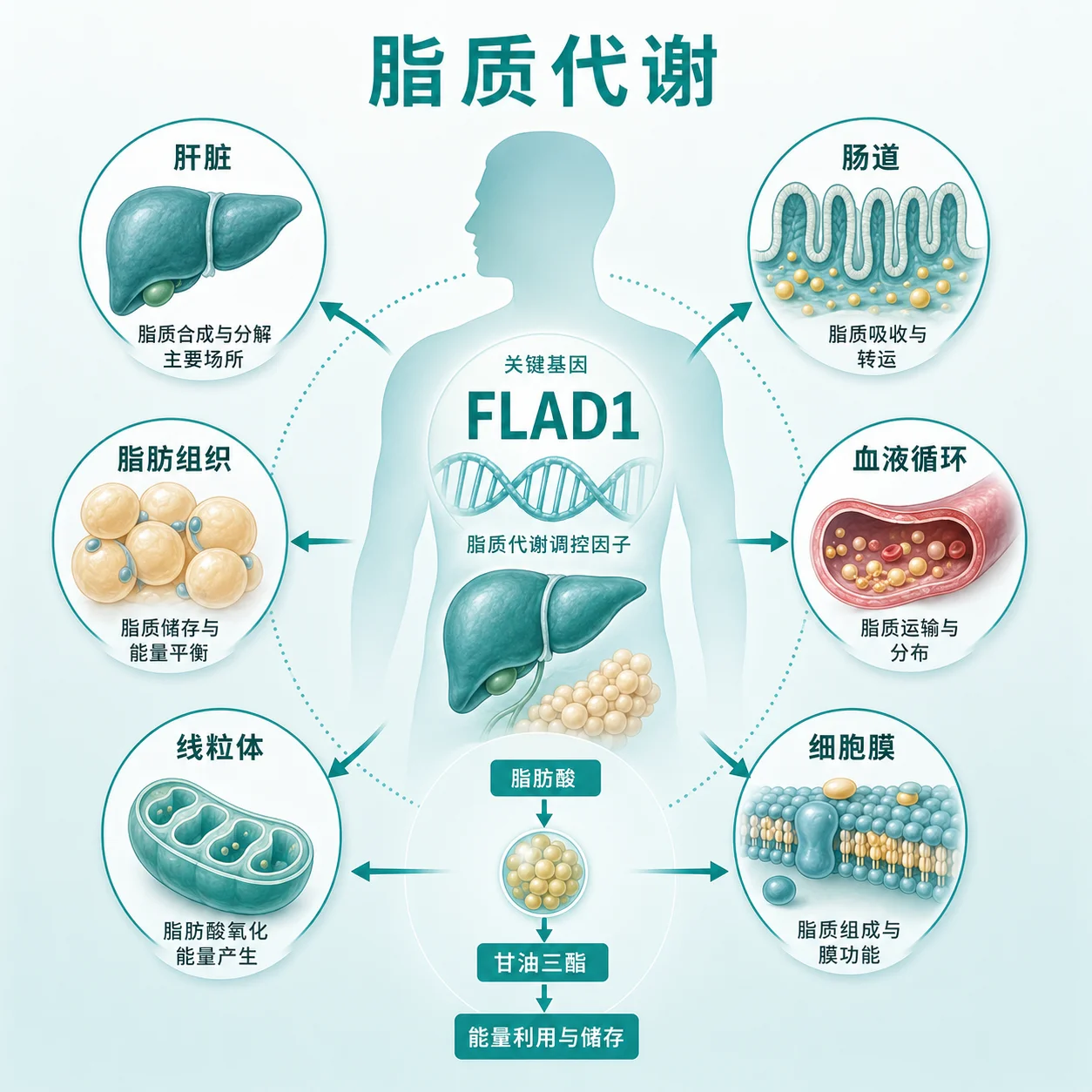 由于黄素腺嘌呤二核苷酸合成酶缺陷引起的脂质储存性肌病 - 脂质代谢 肌肉细胞示意图 维生素B2代谢
