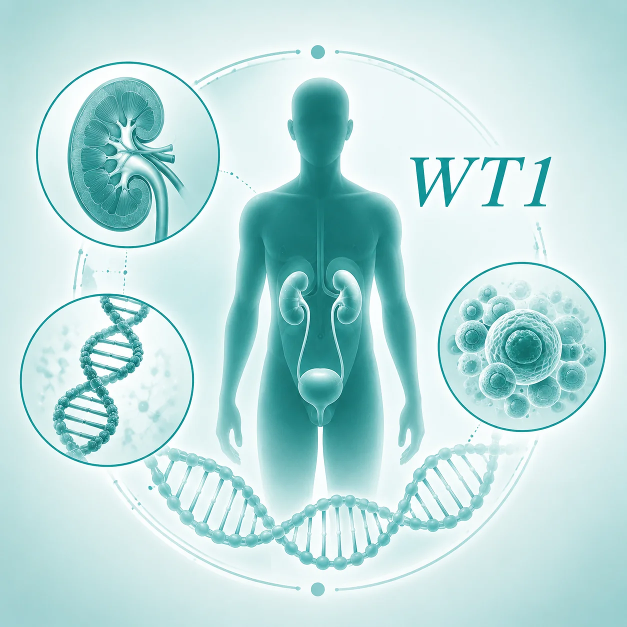 Wilms 瘤、虹膜缺失、生殖器异常和智力低下综合征 - 基因检测示意图