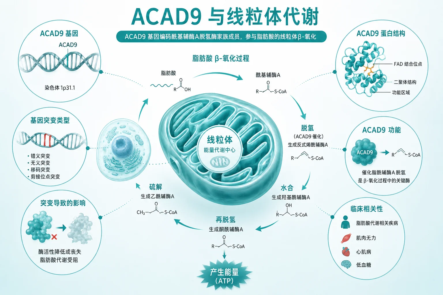 乙酰CoA 脱氢酶缺乏症 - 脂肪酸氧化循环