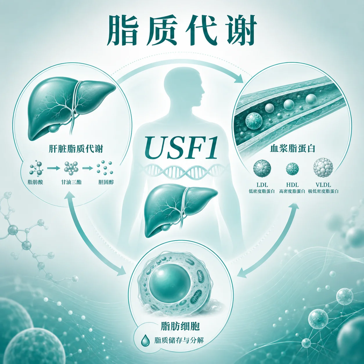混合性高脂血症1 型 - 血脂代谢示意图