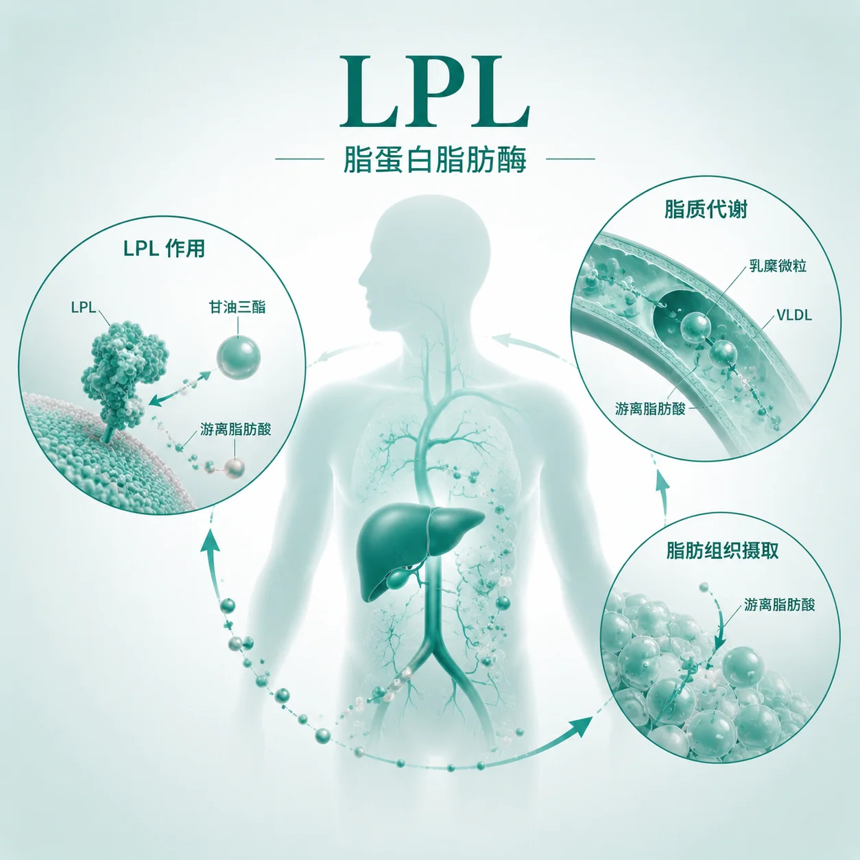 家族性复合高脂血症 - 脂质代谢示意图
