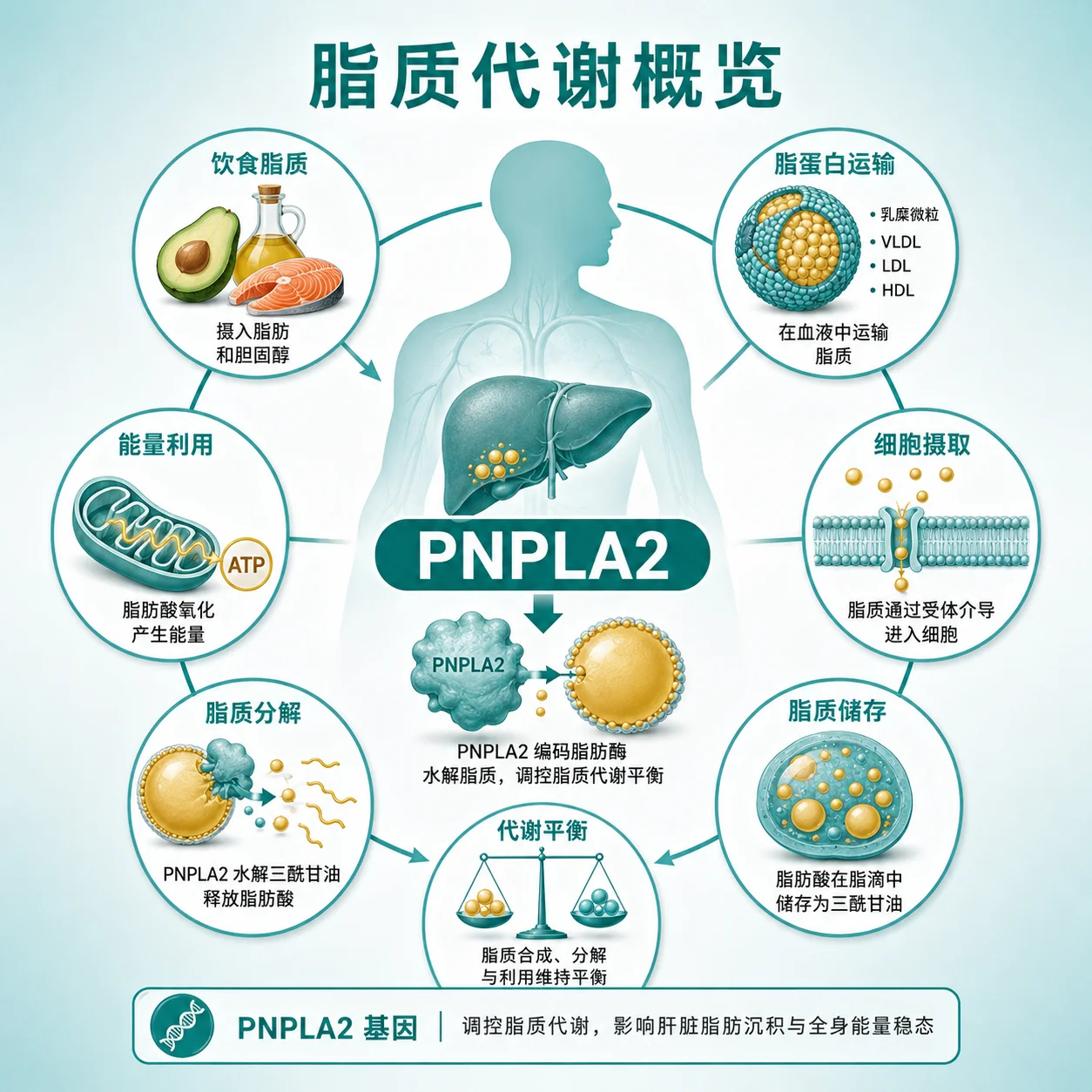 中性脂质贮积病伴肌病 - 脂肪代谢示意