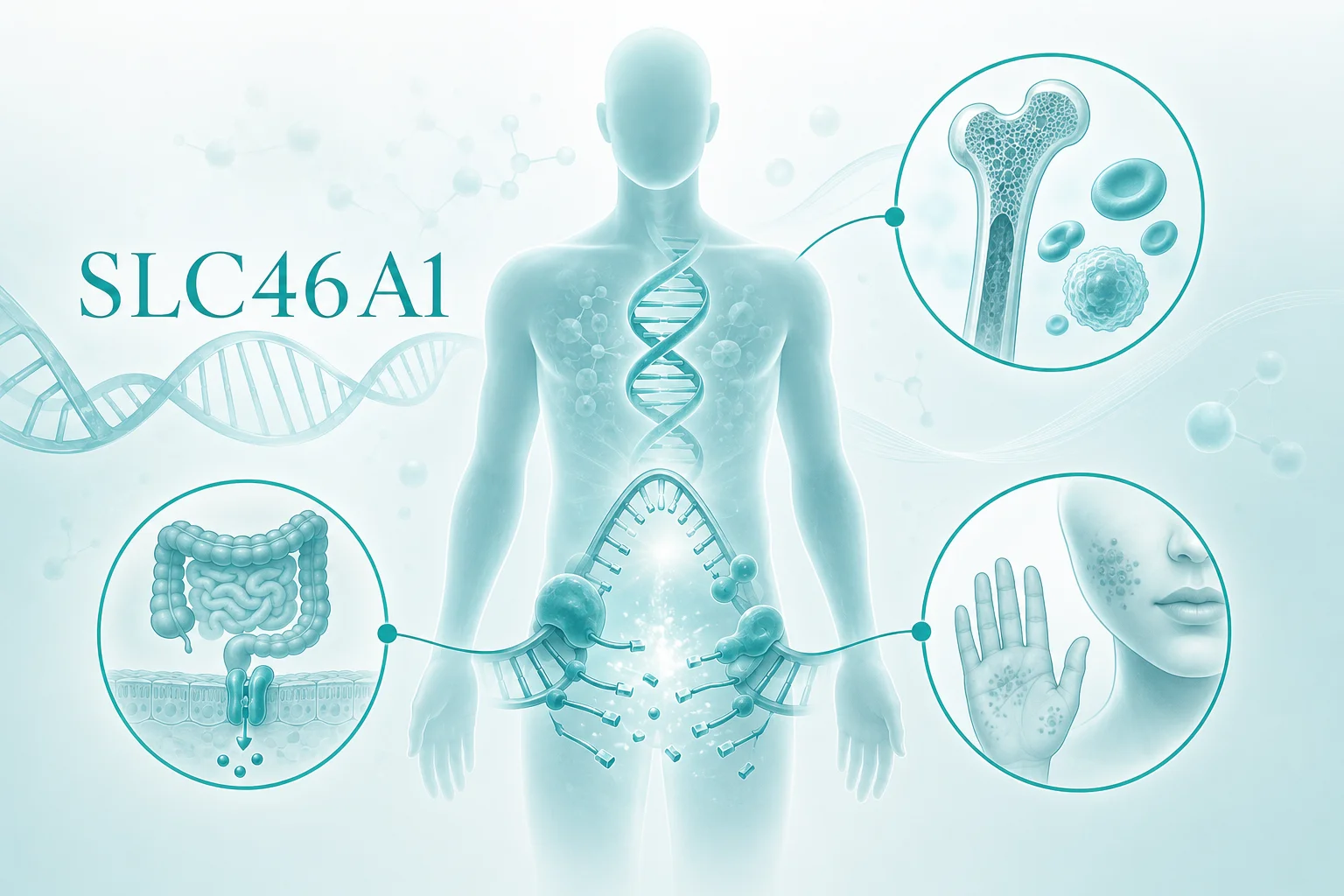 遗传性叶酸吸收不良 - intestinal cell illustration