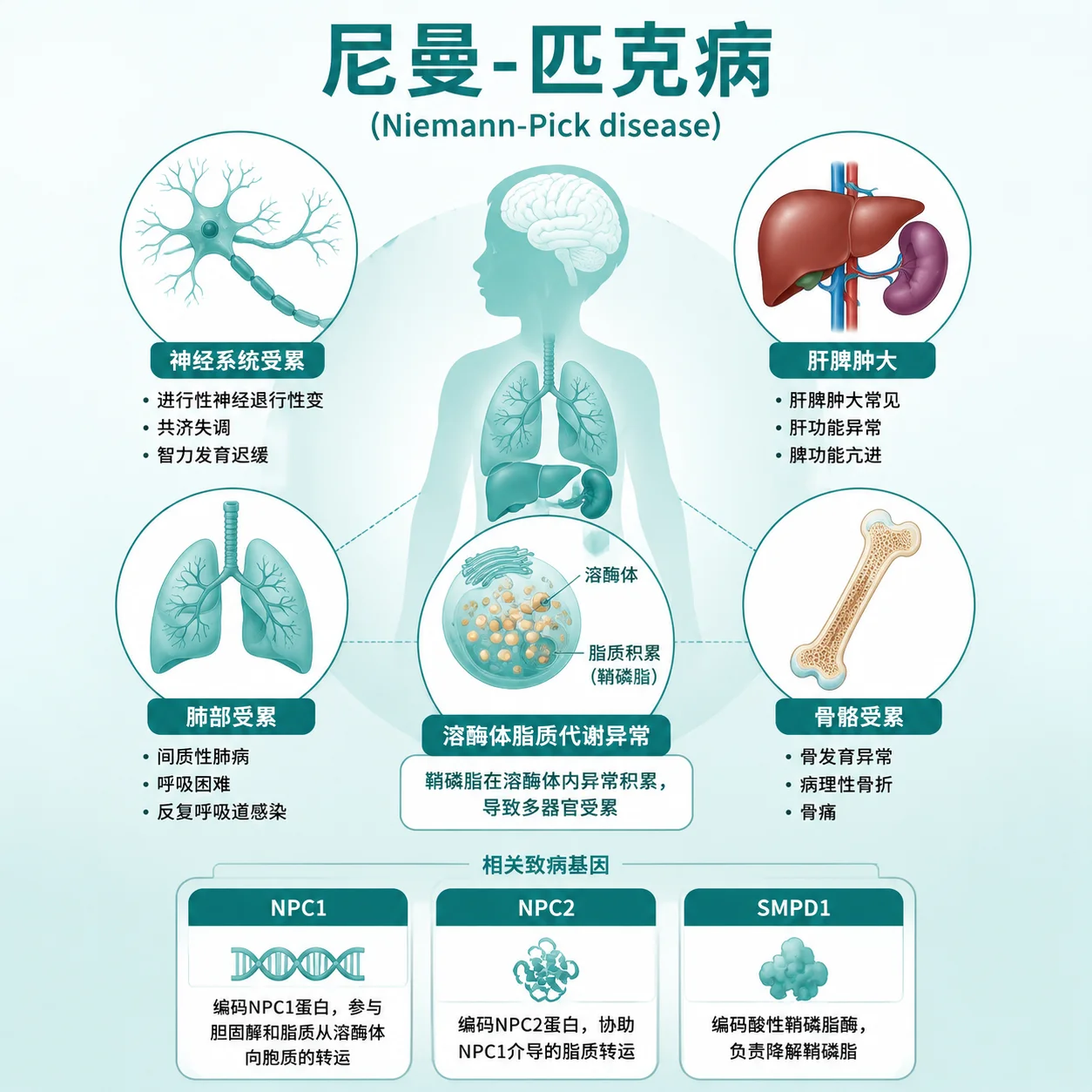 尼曼匹克病 - 尼曼匹克病示意图
