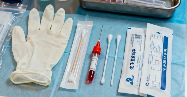 和平县亲子鉴定口腔拭子采样示意图